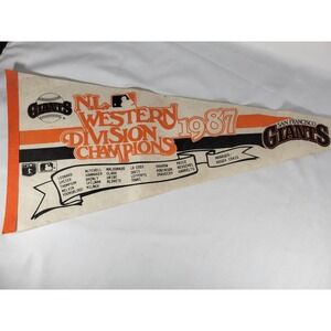 MLB San‎ Francisco Giants Vintage 1987 Western Division Champions Scroll Pennant